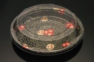 XJT-51R 꽃무늬 초밥 롤 스시 회 도시락 포장일회용기