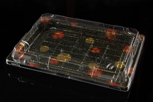 XYW-11 꽃무늬 초밥 롤 스시 회 도시락 포장일회용기