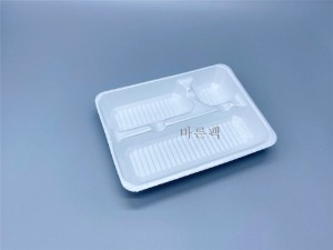 트레이 3칸 김밥 스티로폼 도시락 반찬 단무지 중국집 중화요리 포장배달 사각 찬기 접시 일회용(1000개)